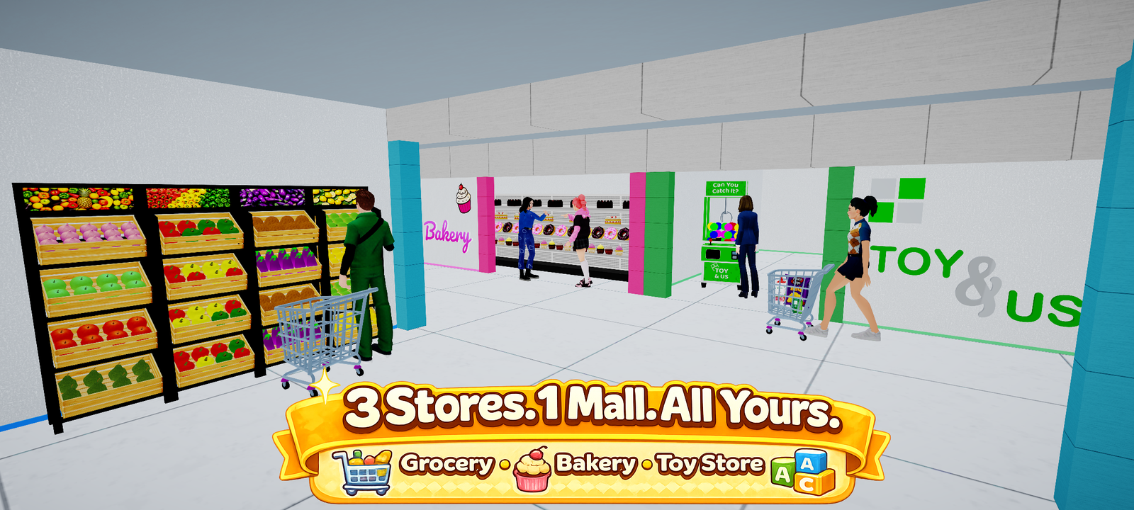 Mall Tycoon screenshot — mall overview